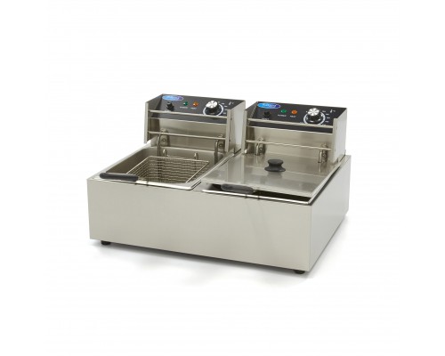 Deep Fryer - 2 x 6L - 2 Baskets - up to 2,4kg of Fries