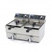 Deep Fryer - 2 x 10L - 2 Baskets - with Drain Tap