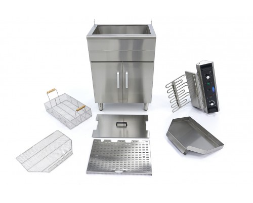 Deep Fryer - 30L - 1 Basket - with Drain Tap and Stand