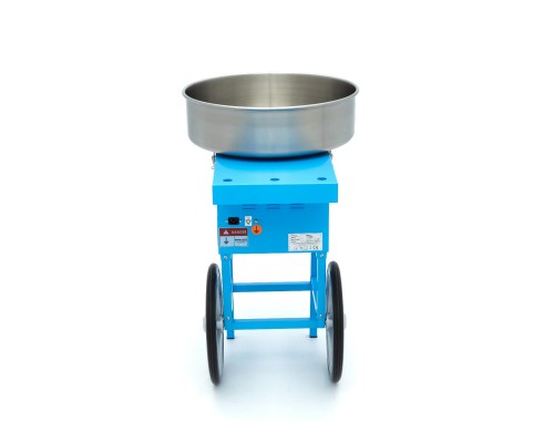 Candy Floss Machine – Ø 52cm – Blue – with Cart