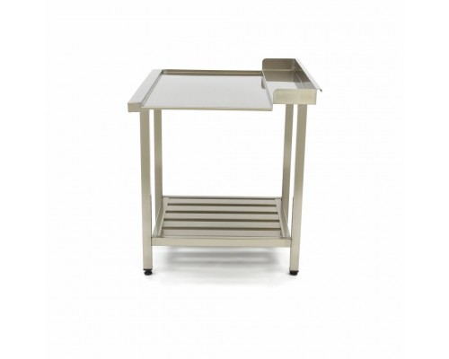 Dishwasher Table - 70 x 75cm - Left - with Backsplash and Storage Shelf