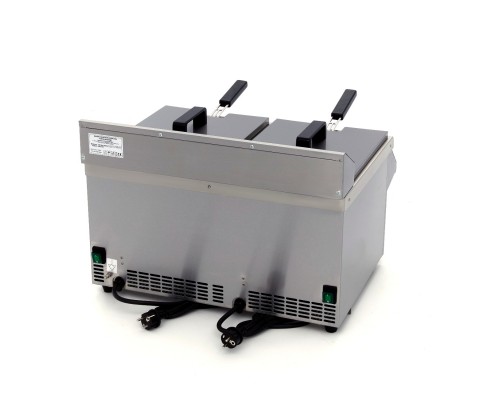 Deep Fryer - 2 x 8L - 2 Baskets - with Drain Tap - Induction