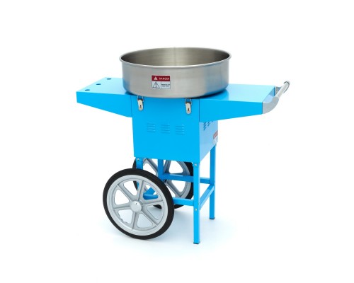 Candy Floss Machine – Ø 52cm – Blue – with Cart