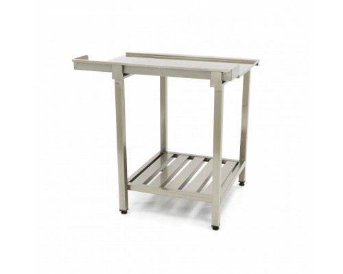 Dishwasher Table - 70 x 75cm - Left - with Backsplash and Storage Shelf