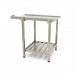 Dishwasher Table - 70 x 75cm - Left - with Backsplash and Storage Shelf