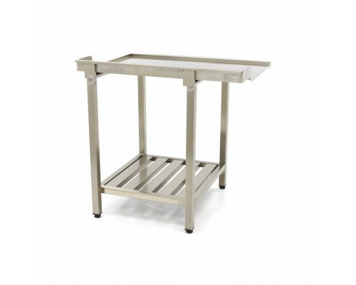 Dishwasher Table - 70 x 75cm - Right - with Backsplash and Storage Shelf