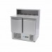 Pizza Prep Fridge - 90cm - 2 Doors - Fits 5 x 1/6 GN - incl Stainless Steel Cover