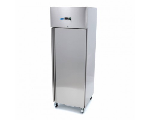 Fridge - 400L - 3 Adjustable Shelves - (1/1 GN) - on Wheels - Stainless Steel