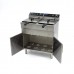 Deep Fryer - 2 x 16L - 2 Baskets - with Drain Tap and Stand - 400V