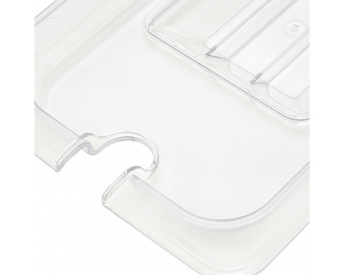 Gastronorm Lid - 1/4 GN - Polycarbonate - with Recess