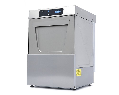 Glass Washer - 35 x 35cm - with Drain, Rinse Aid and Soap Pump - Digital Display - 230V