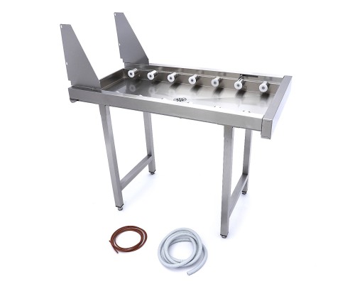 Stainless Steel Straight Roller Table - for Rack Conveyor Dishwasher