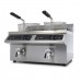 Deep Fryer - 2 x 8L - 2 Baskets - with Drain Tap - Induction