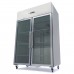 Freezer - 1200L - 6 Adjustable Shelves (2/1GN) - Stainless Steel - with Glass Door