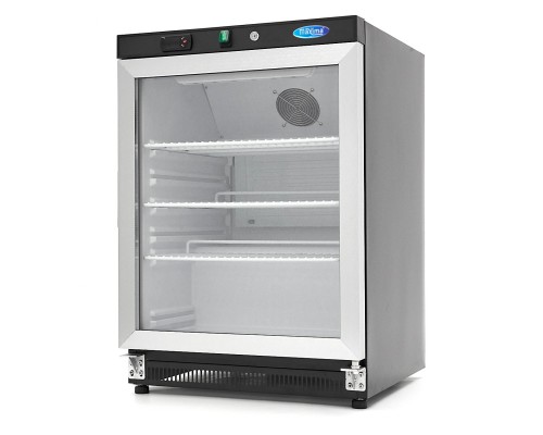 Fridge - 200L - Black - with Glass Door