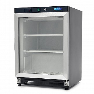 Freezer - 200L - Black - with Glass Door