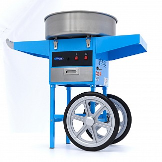 Candy Floss Machine – Ø 52cm – Blue – with Cart