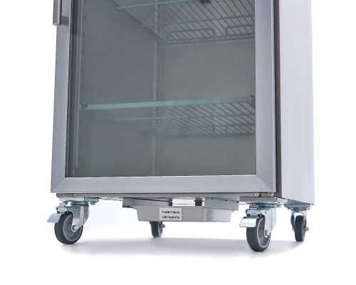 Fridge - 600L - 3 Adjustable Shelves (2/1GN) - Stainless Steel - with Glass Door