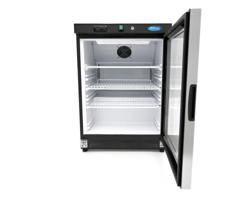 Fridge - 200L - Black - with Glass Door