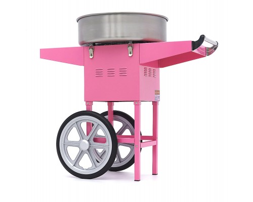 Candy Floss Machine – Ø 52cm – Pink – with Cart