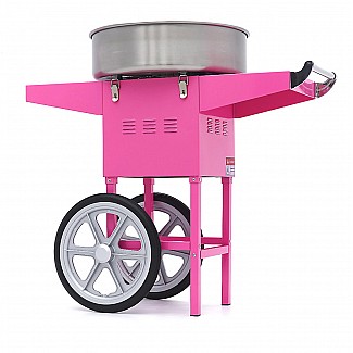 Candy Floss Machine – Ø 52cm – Pink – with Cart