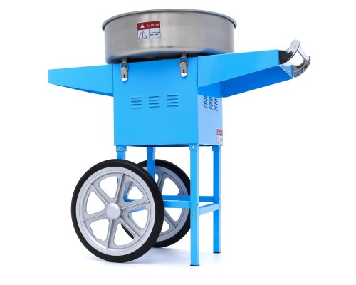 Candy Floss Machine – Ø 52cm – Blue – with Cart