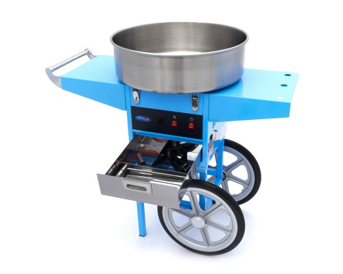 Candy Floss Machine – Ø 52cm – Blue – with Cart