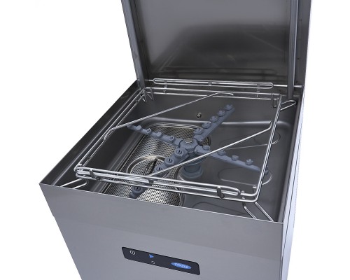 Pass Through Dishwasher - 50 x 50cm - With Rinse Aid and Soap Pumps - Digital Display - 400V