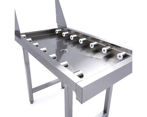 Stainless Steel Straight Roller Table - for Rack Conveyor Dishwasher