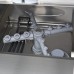 Glass Washer - 35 x 35cm - with Drain, Rinse Aid and Soap Pump - Digital Display - 230V