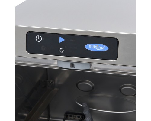 Glass Washer - 35 x 35cm - with Drain, Rinse Aid and Soap Pump - Digital Display - 230V