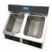 Deep Fryer - 2 x 8L - 2 Baskets - with Drain Tap - Induction