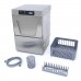 Glass Washer - 35 x 35cm - with Drain, Rinse Aid and Soap Pump - Digital Display - 230V