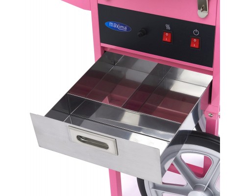 Candy Floss Machine – Ø 52cm – Pink – with Cart