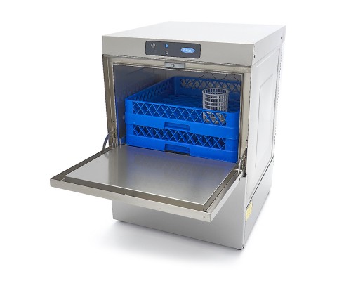 Undercounter Dishwasher - 50 x 50cm - with Drain, Rinse Aid and Soap Pump - Digital Display - 400V