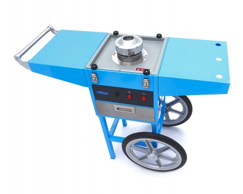 Candy Floss Machine – Ø 52cm – Blue – with Cart