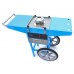 Candy Floss Machine – Ø 52cm – Blue – with Cart