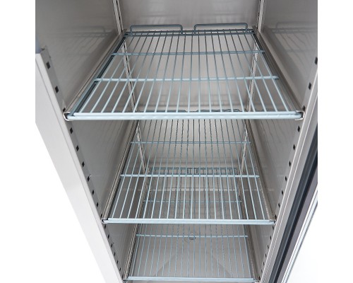 Fridge - 700L - 3 Adjustable Shelves (2/1GN) - Stainless Steel - with Glass Door