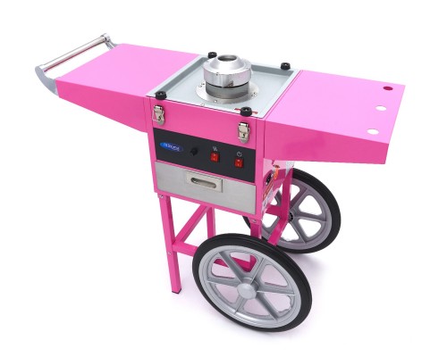 Candy Floss Machine – Ø 52cm – Pink – with Cart