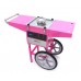 Candy Floss Machine – Ø 52cm – Pink – with Cart