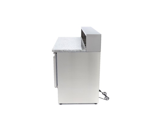 Pizza Prep Fridge - 137cm - 3 Doors - Fits 8 x 1/6 GN - incl Stainless Steel Cover