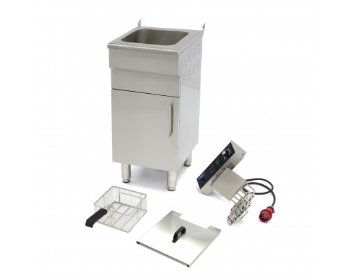 Deep Fryer - 16L - 1 Basket - with Drain Tap and Stand - 400V