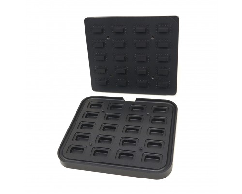 Tartlet Mould - Rectangle - 64x41/45x22 mm - 20 pieces