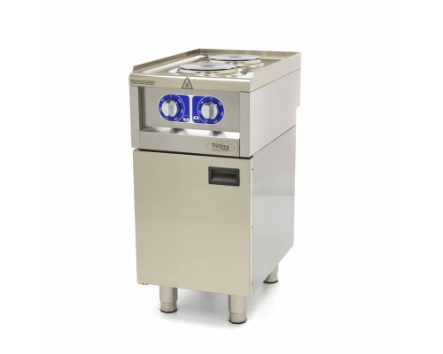 Commercial Grade Cooker - 2 Burners - Single Unit - 60cm Deep - Electric