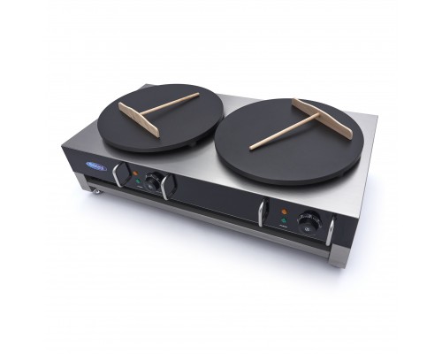 Crepe Maker - Double Crepes - 2 x 40cm - incl Batter Spreader