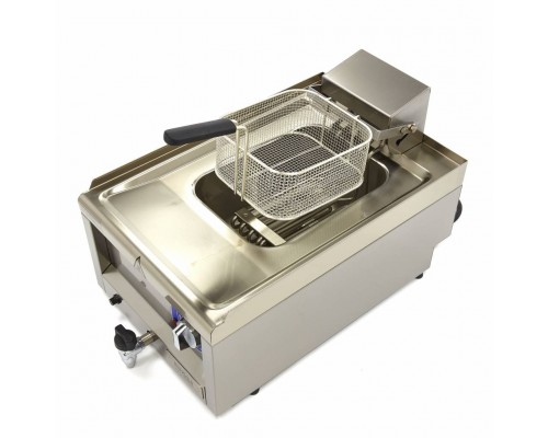 Deep Fryer - 10L - 1 Basket - with Drain Tap - 400V