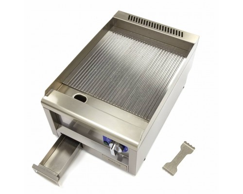 Commercial Grade Griddle - Grooved - Single Unit - 60cm Deep - Electric - 400V