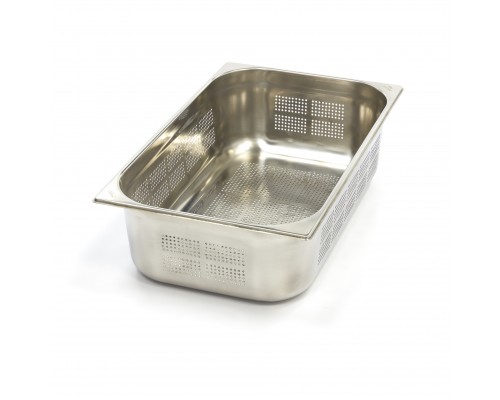 Gastronorm Container - 1/1 GN - 15cm Deep - Stainless Steel - Perforated