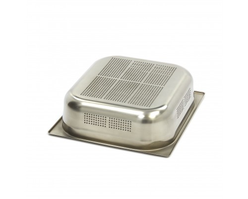 Gastronorm Container - 2/3 GN - 10cm Deep - Stainless Steel - Perforated