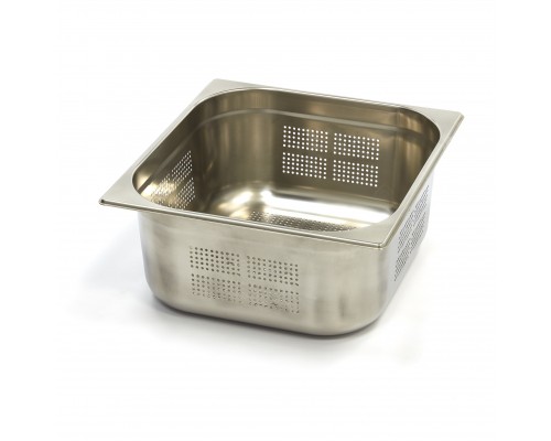 Gastronorm Container - 2/3 GN - 15cm Deep - Stainless Steel - Perforated